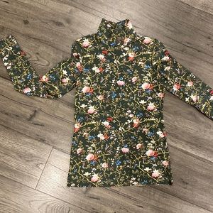 Zara Floral Turtleneck Top